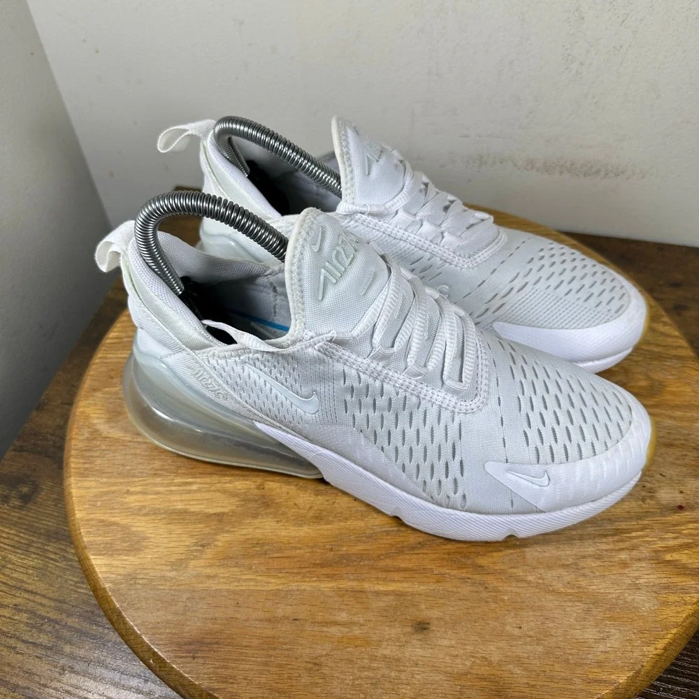 Nike Air Max 270 Mens White Gum Light Brown Running Shoes DC1702-100 Size 6